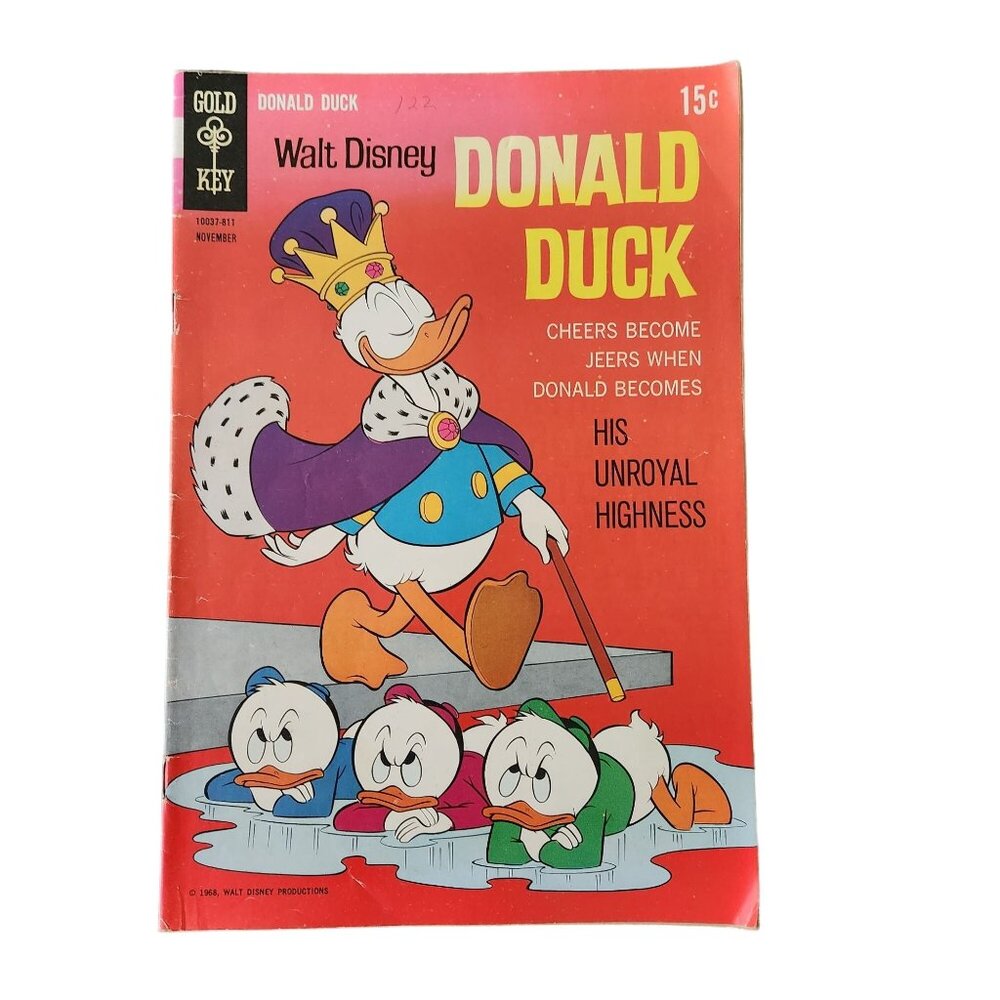 Gold Key Donald Duck #122 1968 Comic Book Collector Bagged Boarded